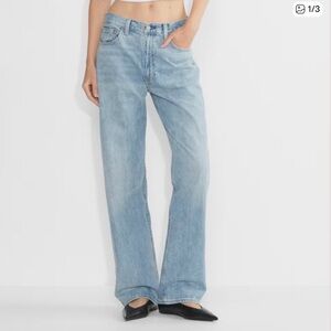 Aritzia Denim Forum The 90 Iggy Baggy Lo-Rise Light Blue Jeans SZ 24-26